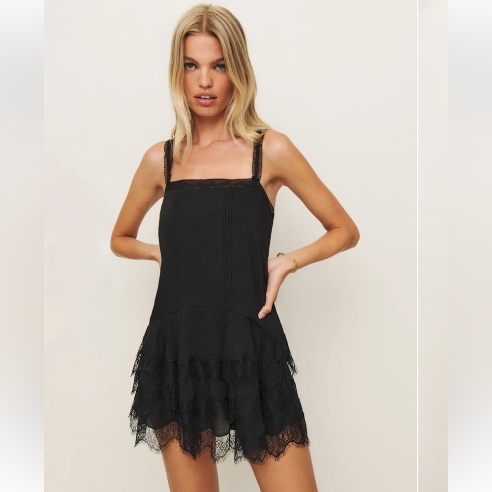 Reformation Cleodora Lace Mini Dress